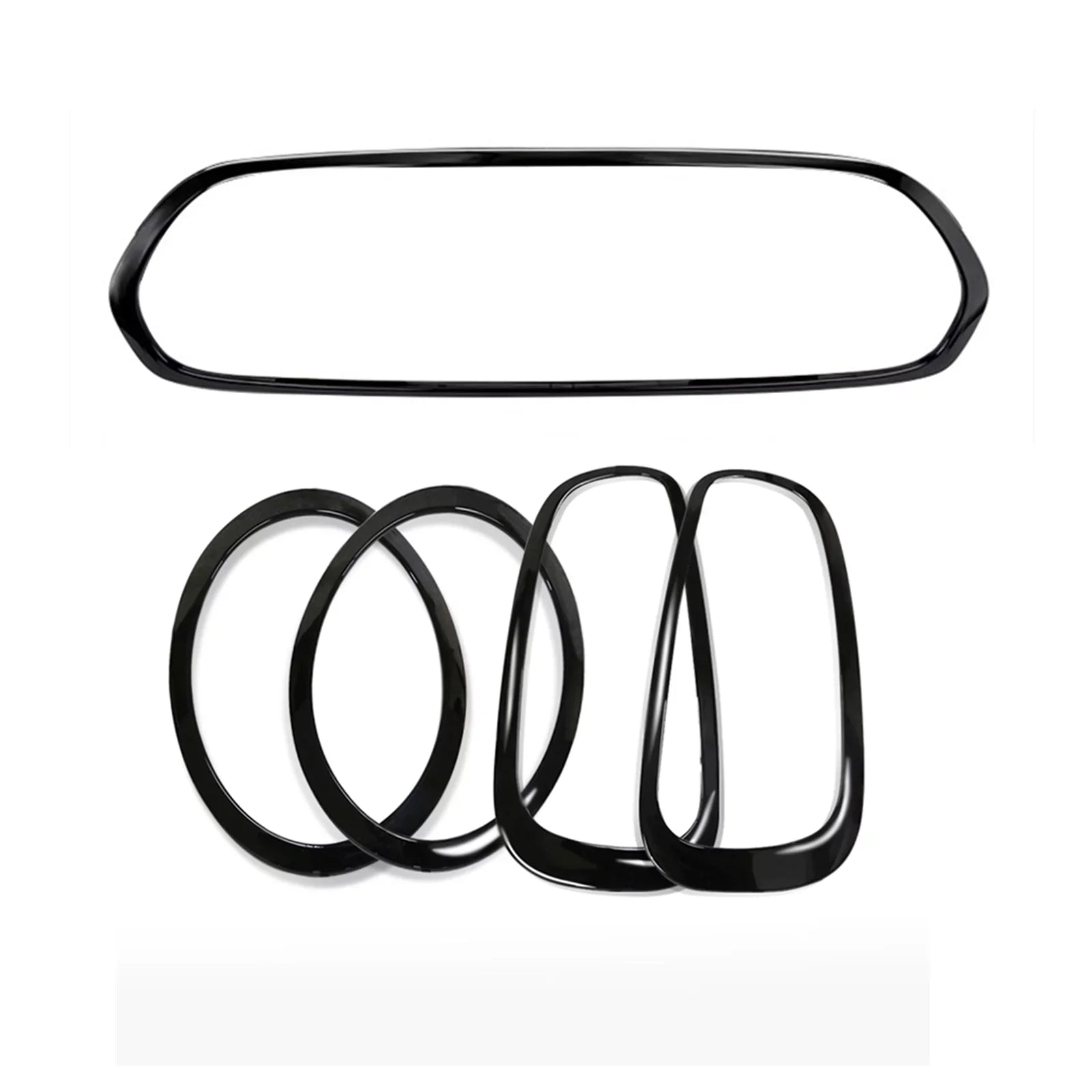 Fog Grille Light Cooper F56 Mini Frame Black Front F57 S F55 + & Rear For Cover Trim