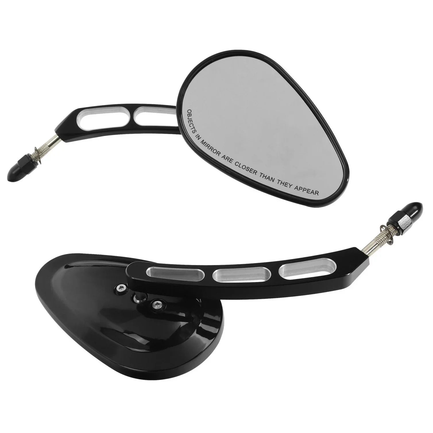 View 2005-2017 Deluxe 2016 Black Harley Softail Teledu Rear Fits Mirrors 8mm FLSTN Fits