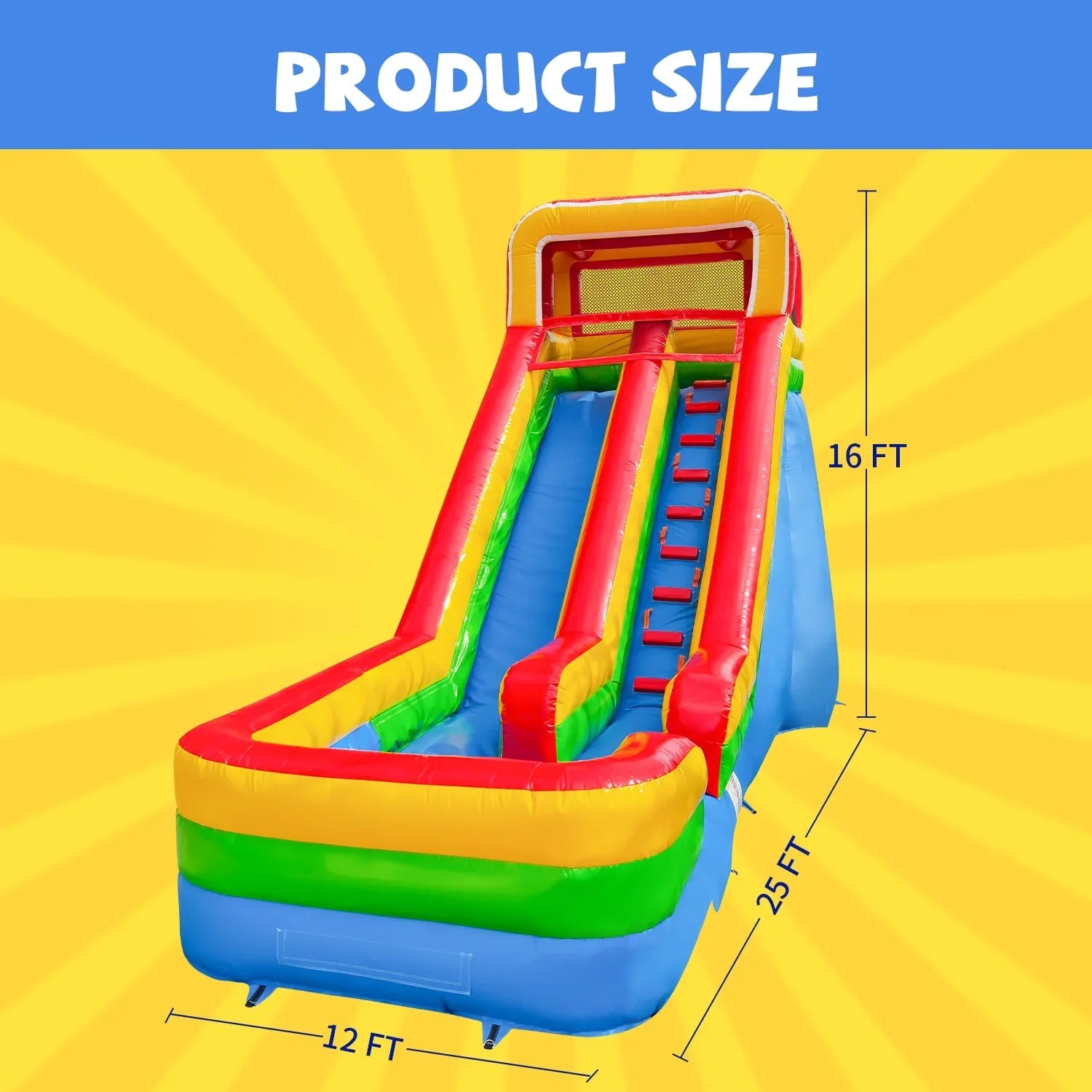 Grade liquid Slide Blower, Up 16 Slide Splash liquid exterior Slides FT Fun, Backyard Slide liquid for GOOSH & Blow Kid Pool Inflatable with Air Climbing Wall, Commercial Inflatable-