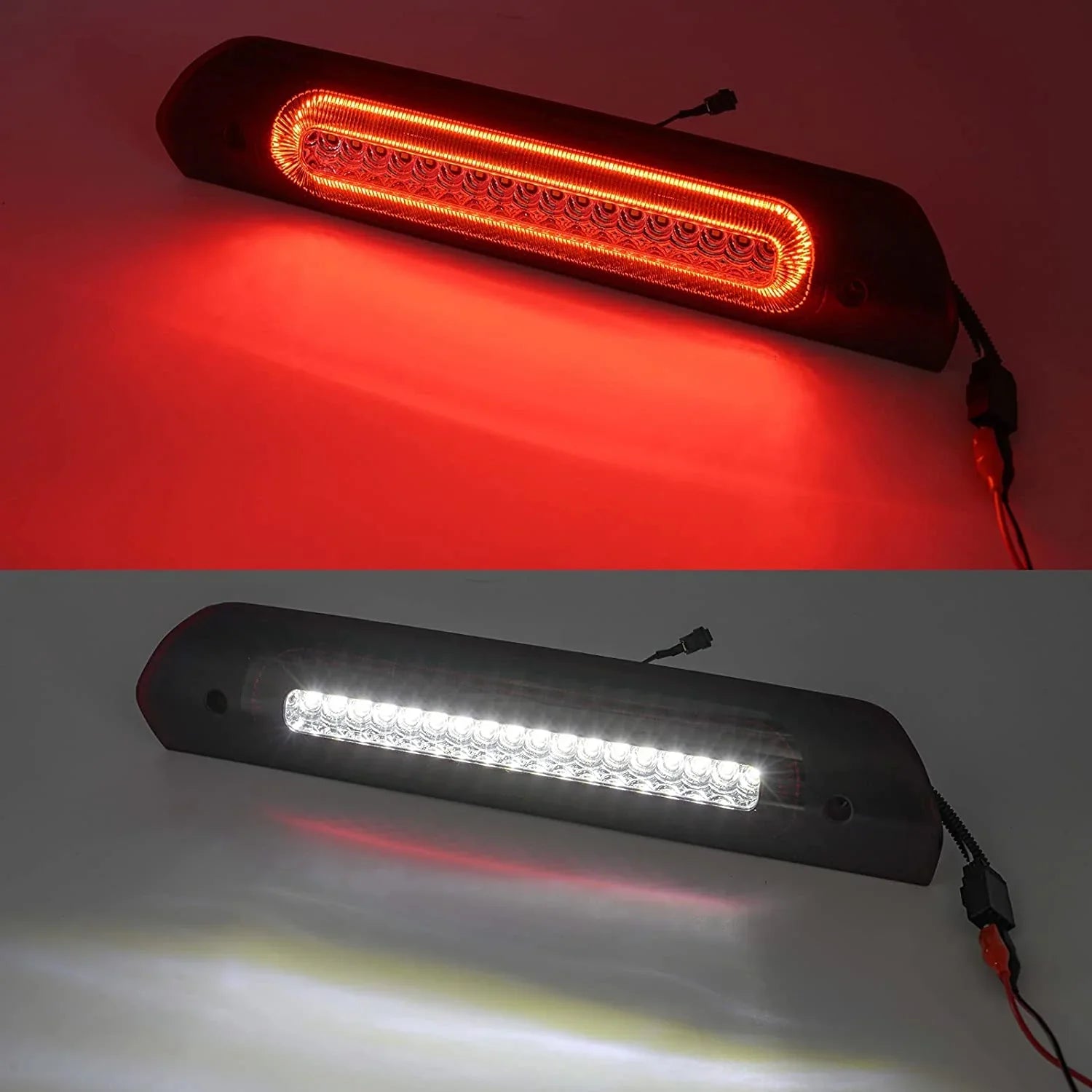 Tail White Strobe LED Red Kit Brake Lamp Rear Third 2500 Reverse Replacement 1500 3500 Light CHMSL Light Light Lens RAM Brake for 2002-2009 Clear Dodge Euro 3rd Cargo Brake NSLUMO Assembly Led