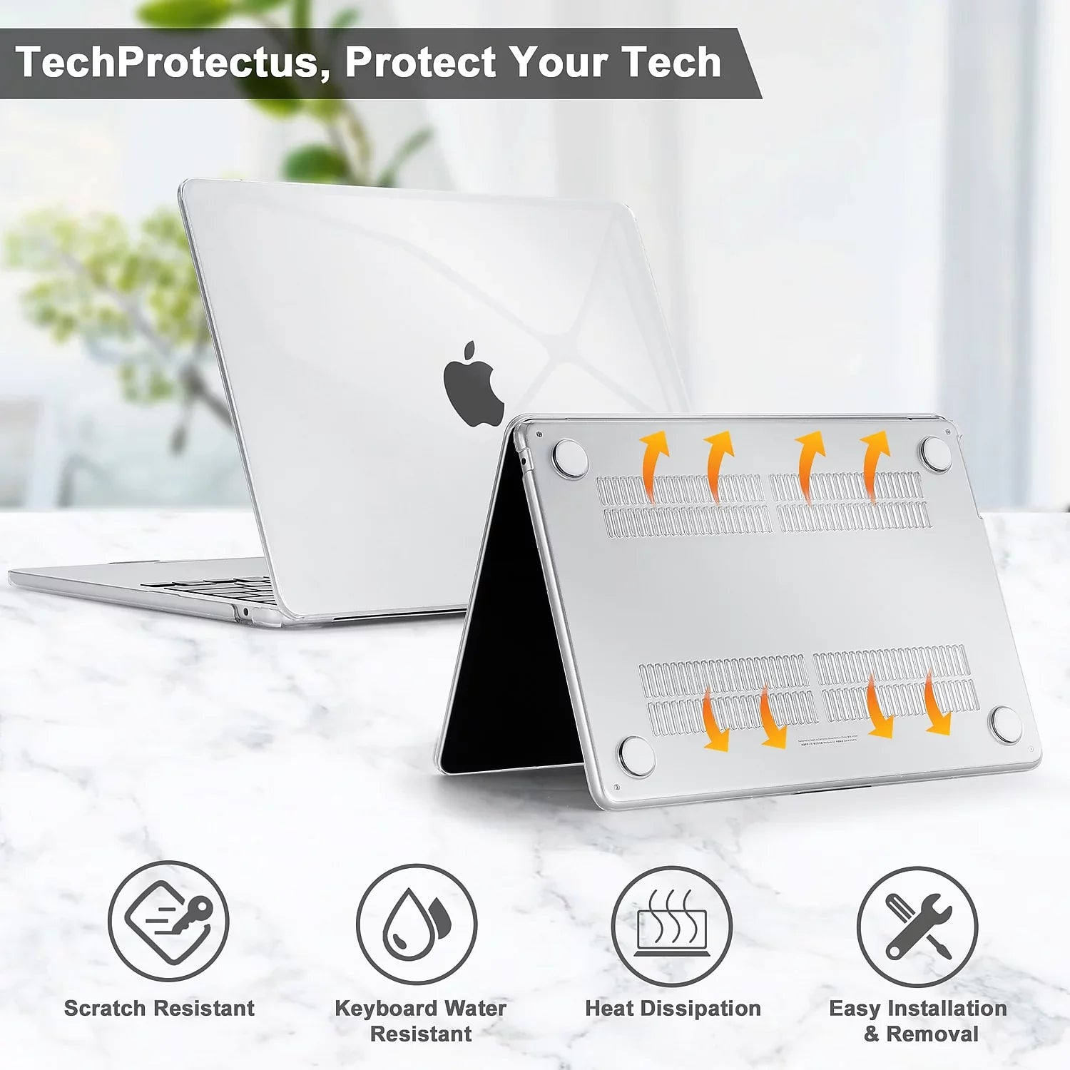 Sleeve Keyboard Crystal with Laptop Cover Hard-Shell Techprotectus Clear (TP-CYC-K-MA13M2)