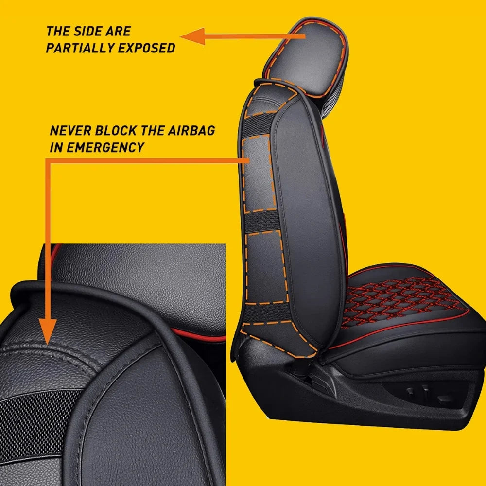 Black-Red) Crew,Double,Extended 2007-2023 Truck(Full Silverado Seat Full Cab GMC HD Car Set Sierra Fit Pickup or 1500/2500 Covers for HD 3500 Set, /