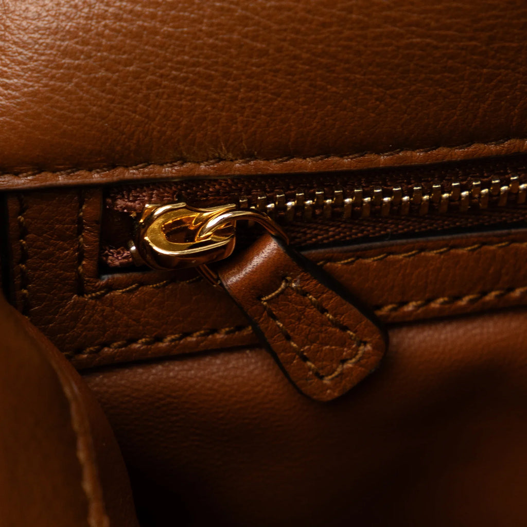 Leather Crossbody Pre-Owned Bag Authenticated Brown Blondie Medium (Good) Calf Unisex Bag