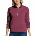 '- Red Women's Zip Fleece Camp 1/4 Pullover, Ruby Large NEW Bauer Eddie