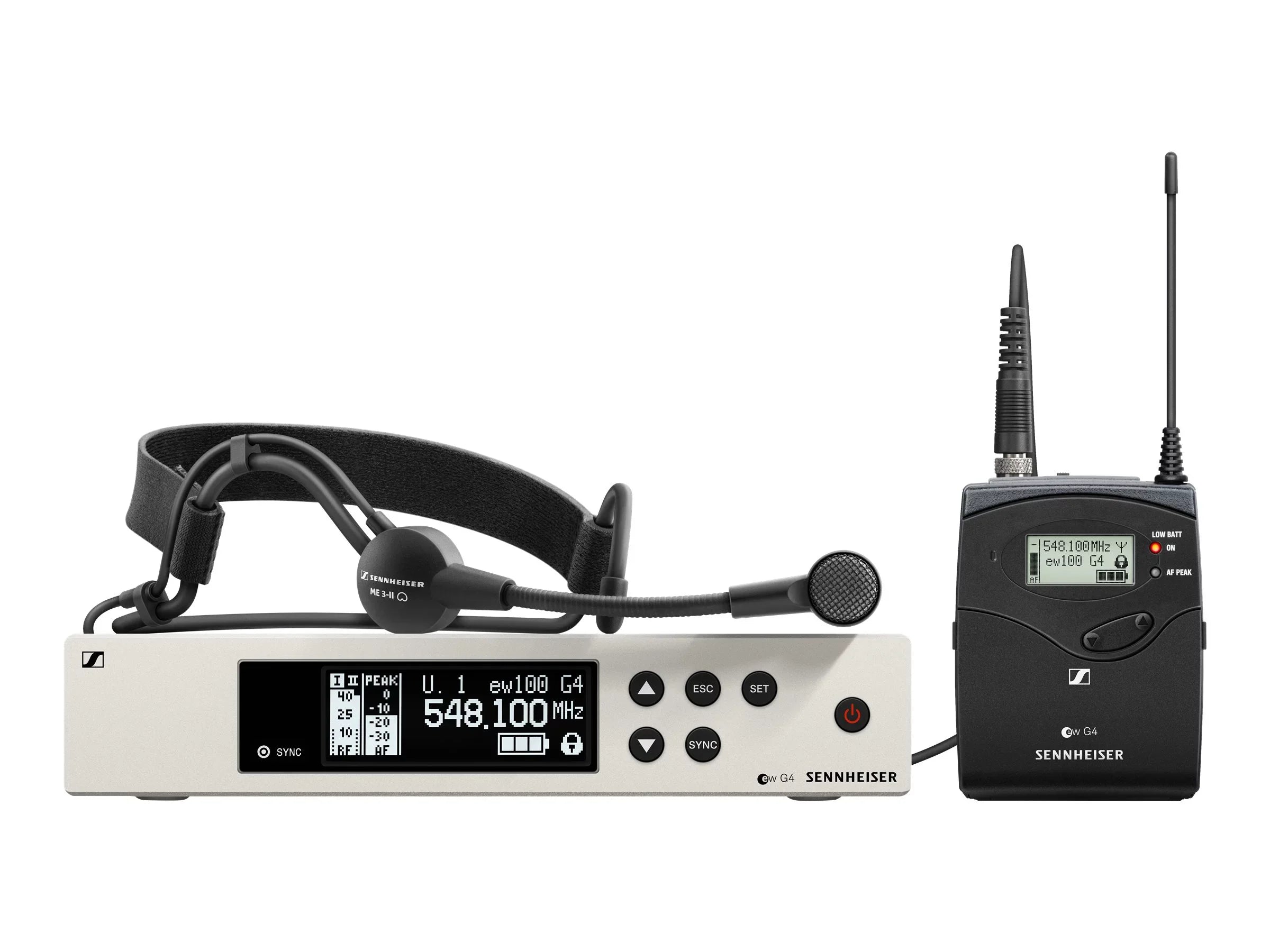Sennheiser - A1 Sennheiser Headset Wireless EW 100 Band System Microphone Pro Cardioid 100-ME3 (470-516Mhz), G4-ME3-A1 Audio