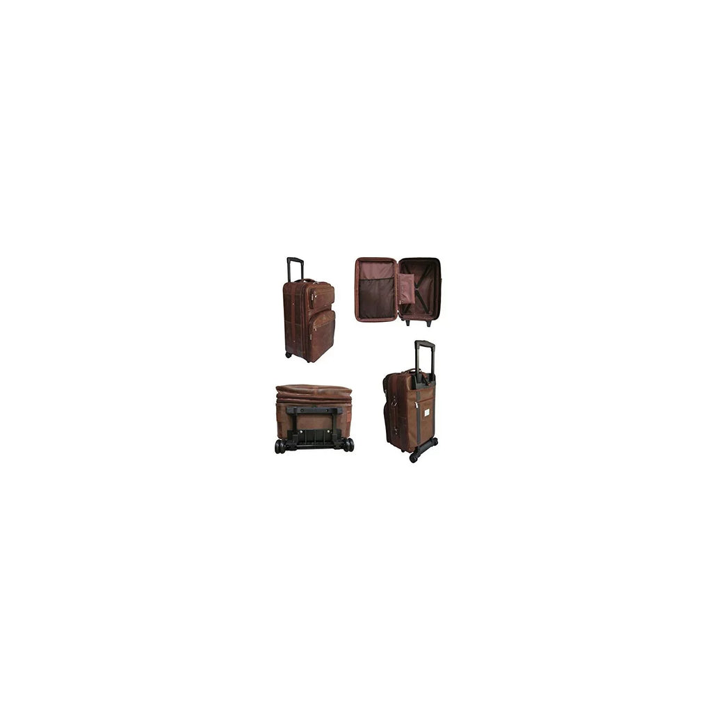 25" Amerileather - Suitcase - Wheels 89-4 Expandable with Amerileather Leather