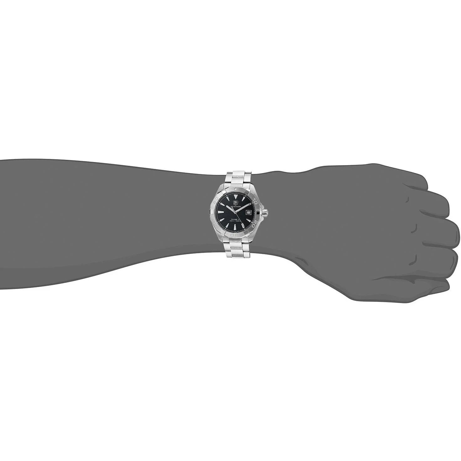 Case Analog WAY2110.BA0928 Watch Black Men's Steel & Bracelet Dial Automatic Heuer 40mm TAG