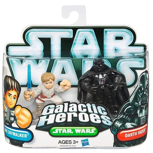 Galactic Mini Darth Luke Vader 2 Pack Skywalker Star Heroes Wars & 2010 Figure,