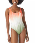 Scoop-Neck US GREEN 10 Camuto SAFARI Vince Dip-Dyed Swimsuit, One-Piece