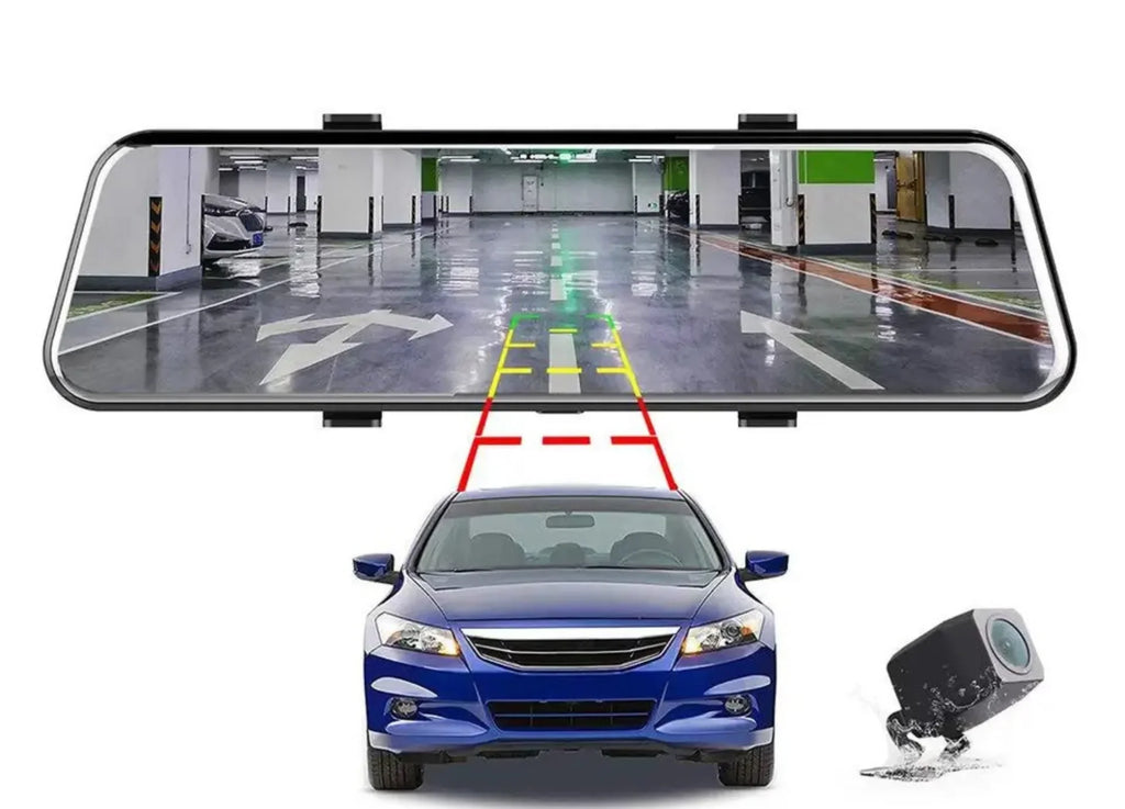 Touch Car Camera Loop Screen Camera Rear and View, Super Touch 10-inch Front Night 170°Wide Media FHD Angle Recording Parking Streaming Cars Vision Assistance, Full 1080P Dashcam, for Mirror