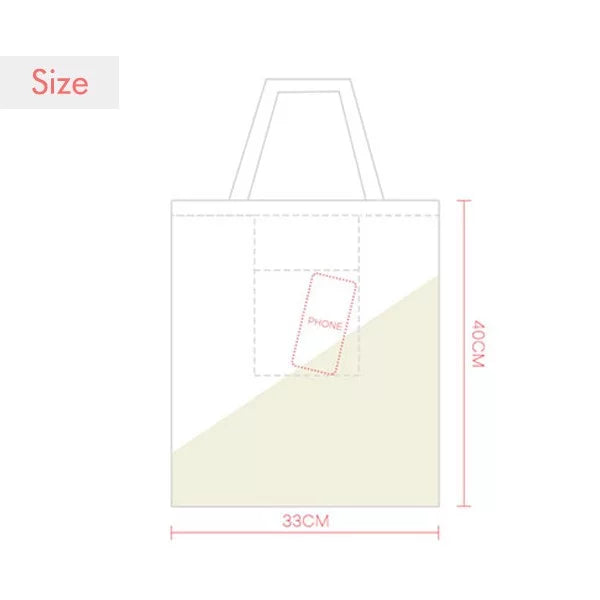 Shopping Valentine's Casual For Bag Satchel Day Just Canvas Handbag Happy You Tote