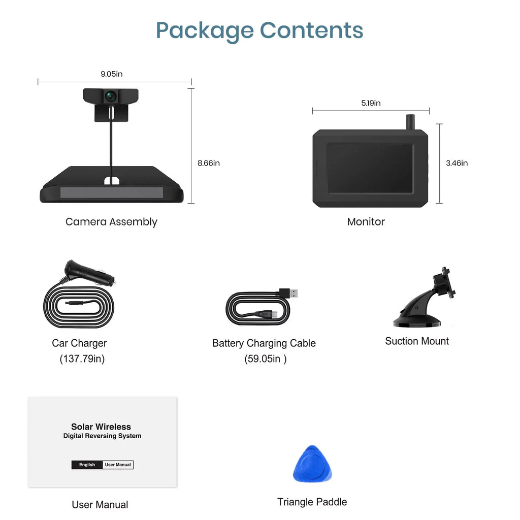License Camera Camera Rear Camera View Backup Solar Back Plate Car BOSCAM Trailer Camera, Systems, Vehicles for Wireless Wireless Digital Up Reverse