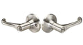 Residential Button Privacy YR21WD619 Edge Lock Satin Lever, Nickel Wando Turn Yale with