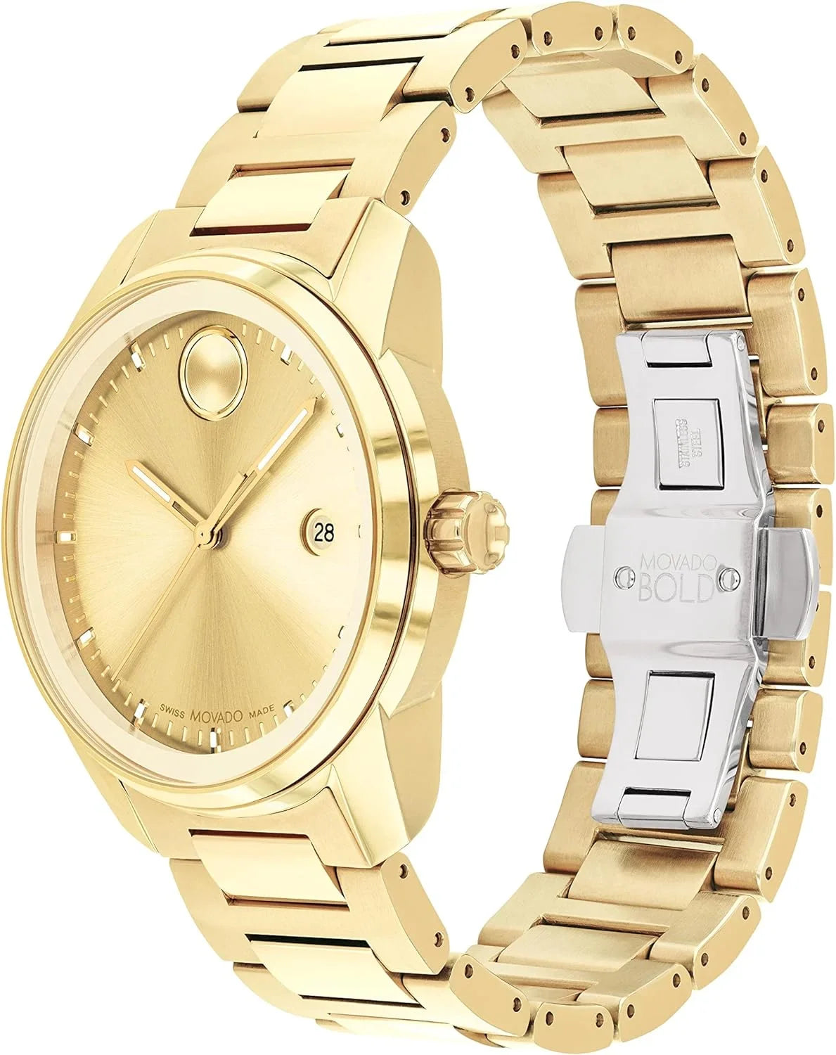 Movado Bold Quartz Men's 3600861 Dial Watch Gold Verso