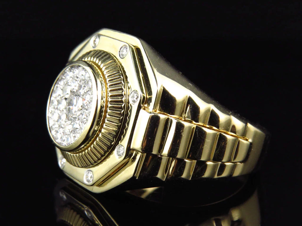 Set Ct) Ring Stunning (1.0 Cluster Diamond Octagon