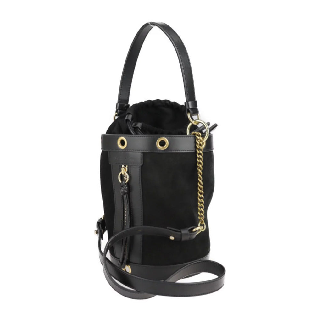 leather Chloe Pre-Owned BY (Good) See fittings Chloé Debbie by CHLOE tote SEE 2WAY shoulder by sea metal black bag handbag suede gold