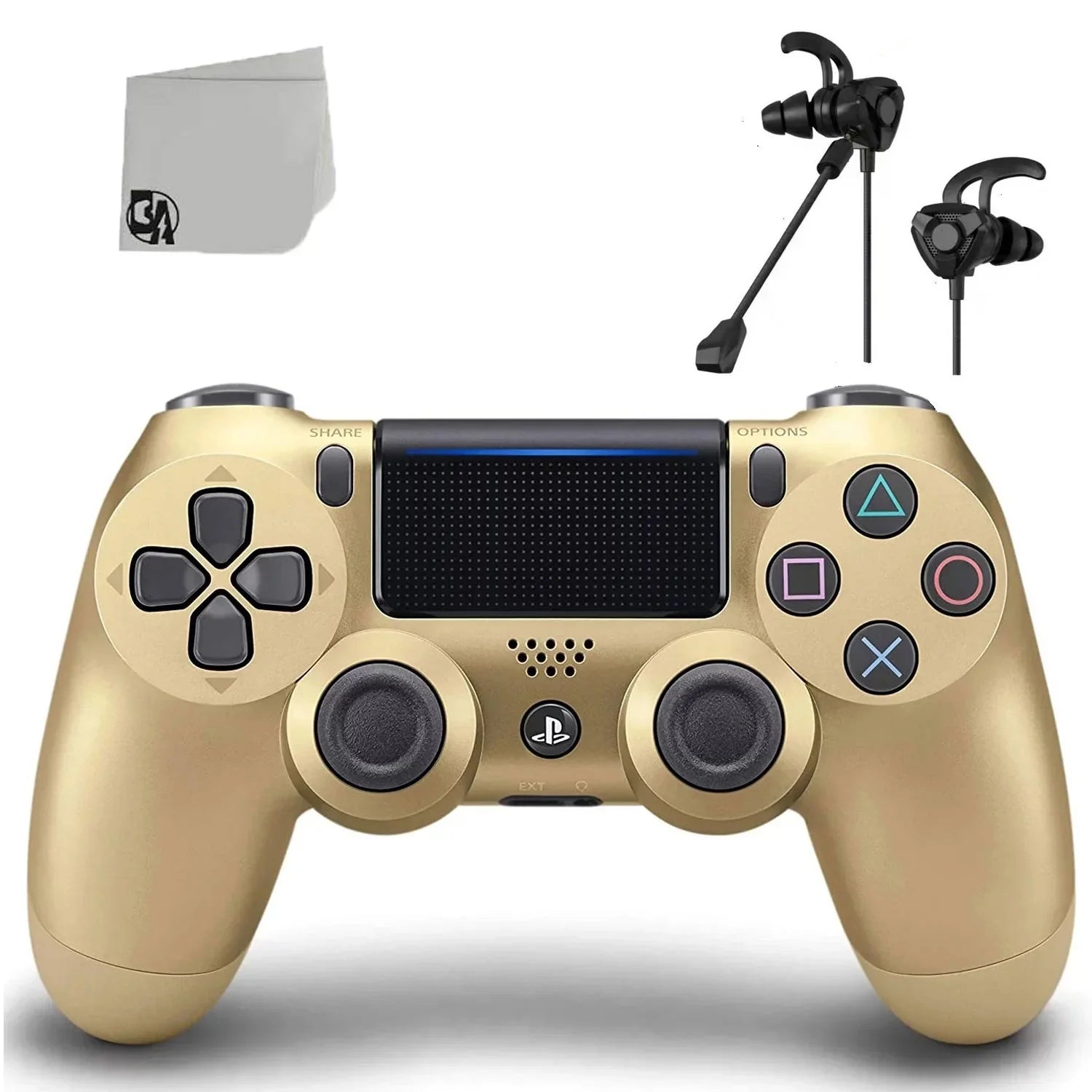Gold New Wireless AXTION - Included Like DualShock Earbuds Bundle Controller PS4 With - BOLT