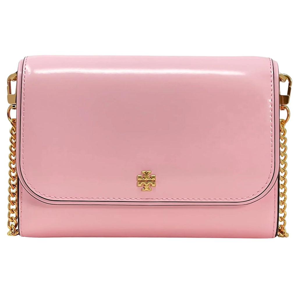 Emerson Burch Bag Women's Leather Tory Chain Crossbody (Pink Patent Wallet Plie)