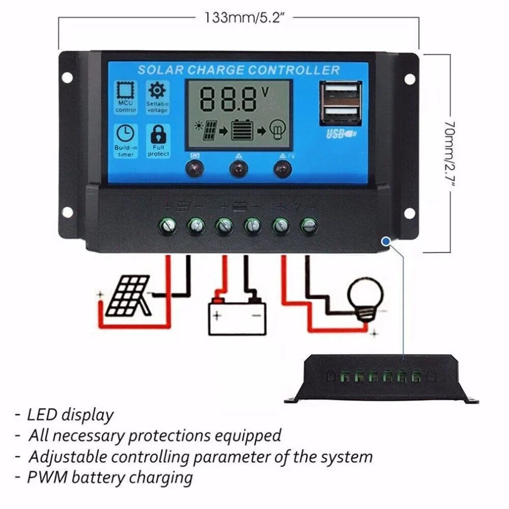 kit with solar light emergency solar exterior MDHAND car 200W charger controller source home camping charge panel