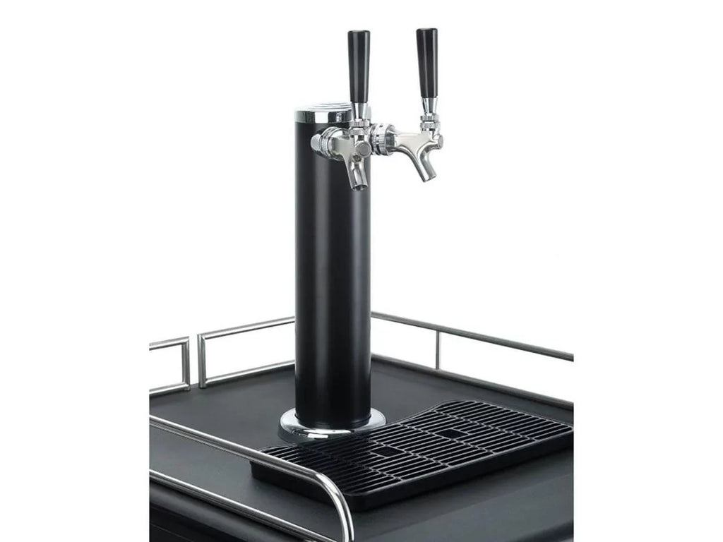 Cubic Foot Danby Beer DKC054A1BSL2DB Steel Tap Double Kegerator Dual-Top 5.4