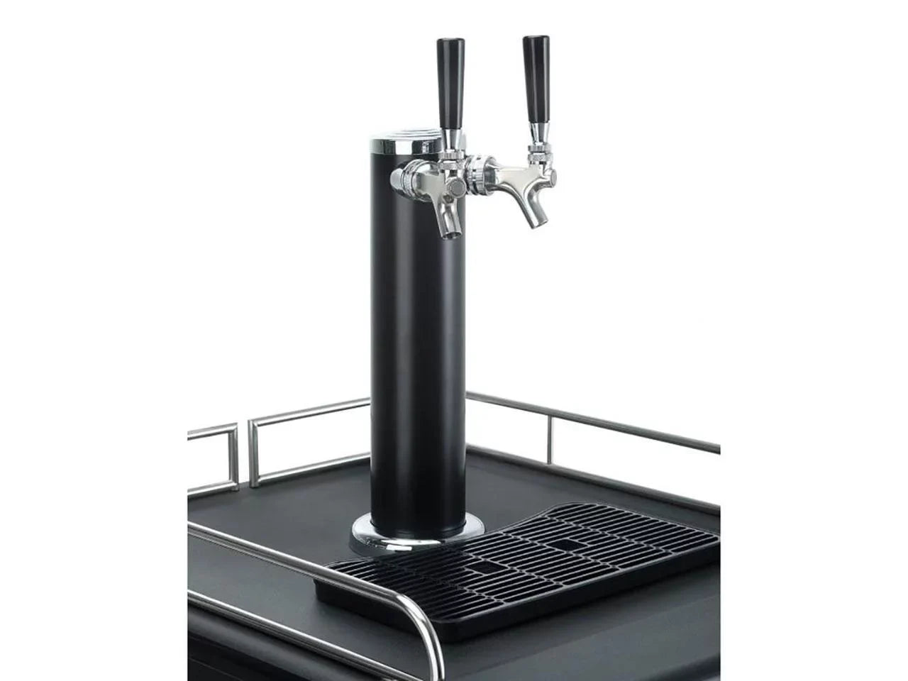 Cubic Foot Danby Beer DKC054A1BSL2DB Steel Tap Double Kegerator Dual-Top 5.4