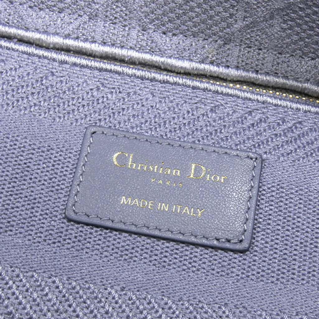 Lady Pre-Owned D-Lite Medium Cotton Authenticated Dior Women (Good) Purple Fabric Satchel