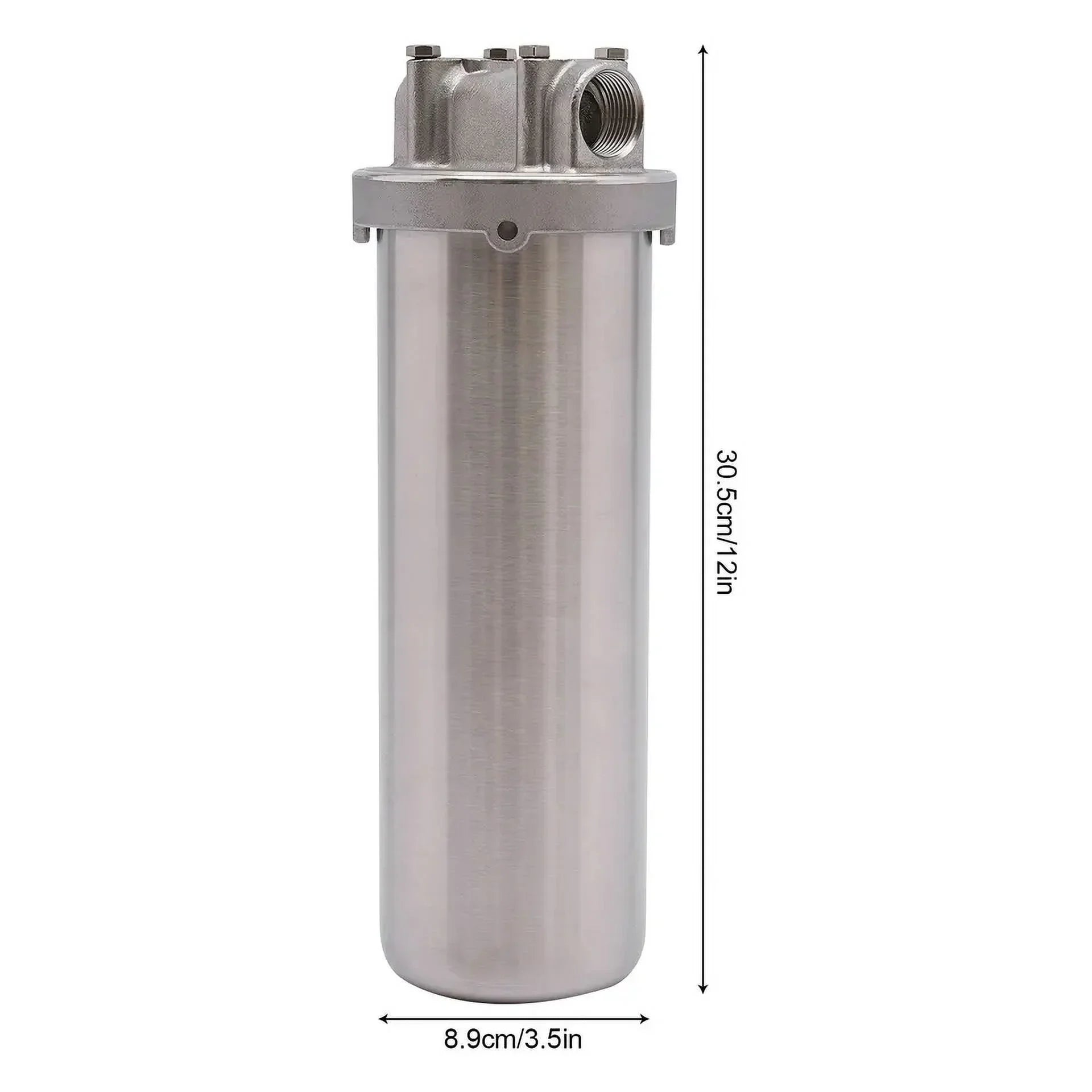 Steel 3/4" liquid Filter Housing thread outlet R inlet Stainless Cartridges 10" &