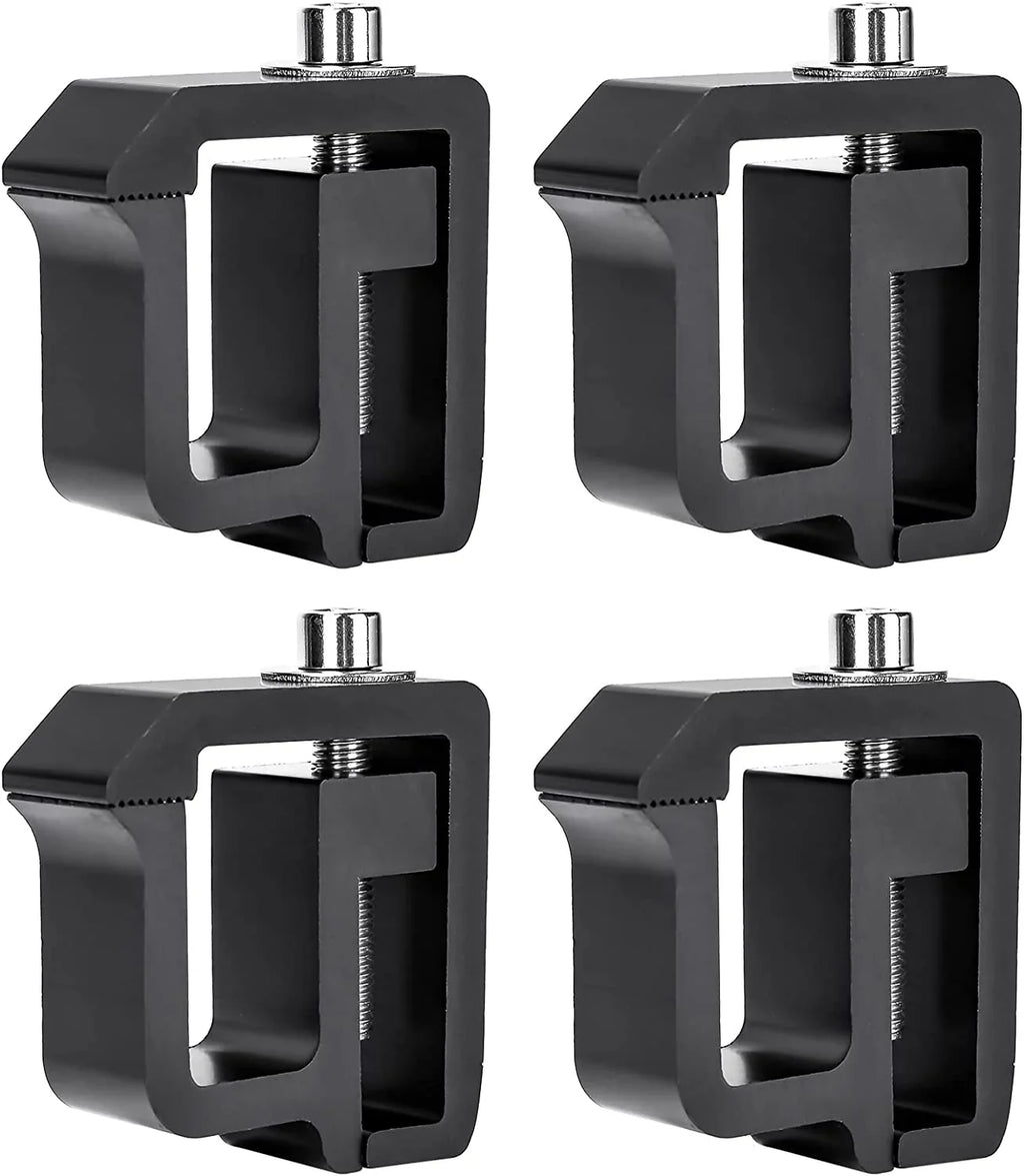 for Camper Non-Drilling C-Clamps Rack Black - Aluminum Shell of & P-AC( Truck Installation AA-Racks Set 4
