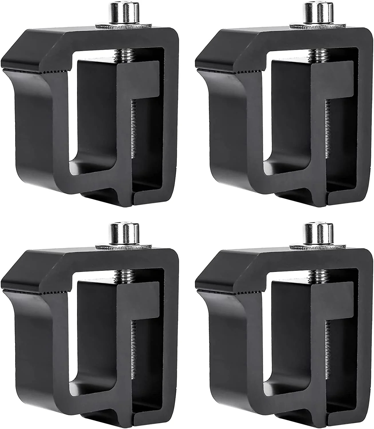 for Camper Non-Drilling C-Clamps Rack Black - Aluminum Shell of & P-AC( Truck Installation AA-Racks Set 4