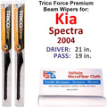 Spectra Kia Beam 2) with compatible of 2004 (Set Wipers Performance