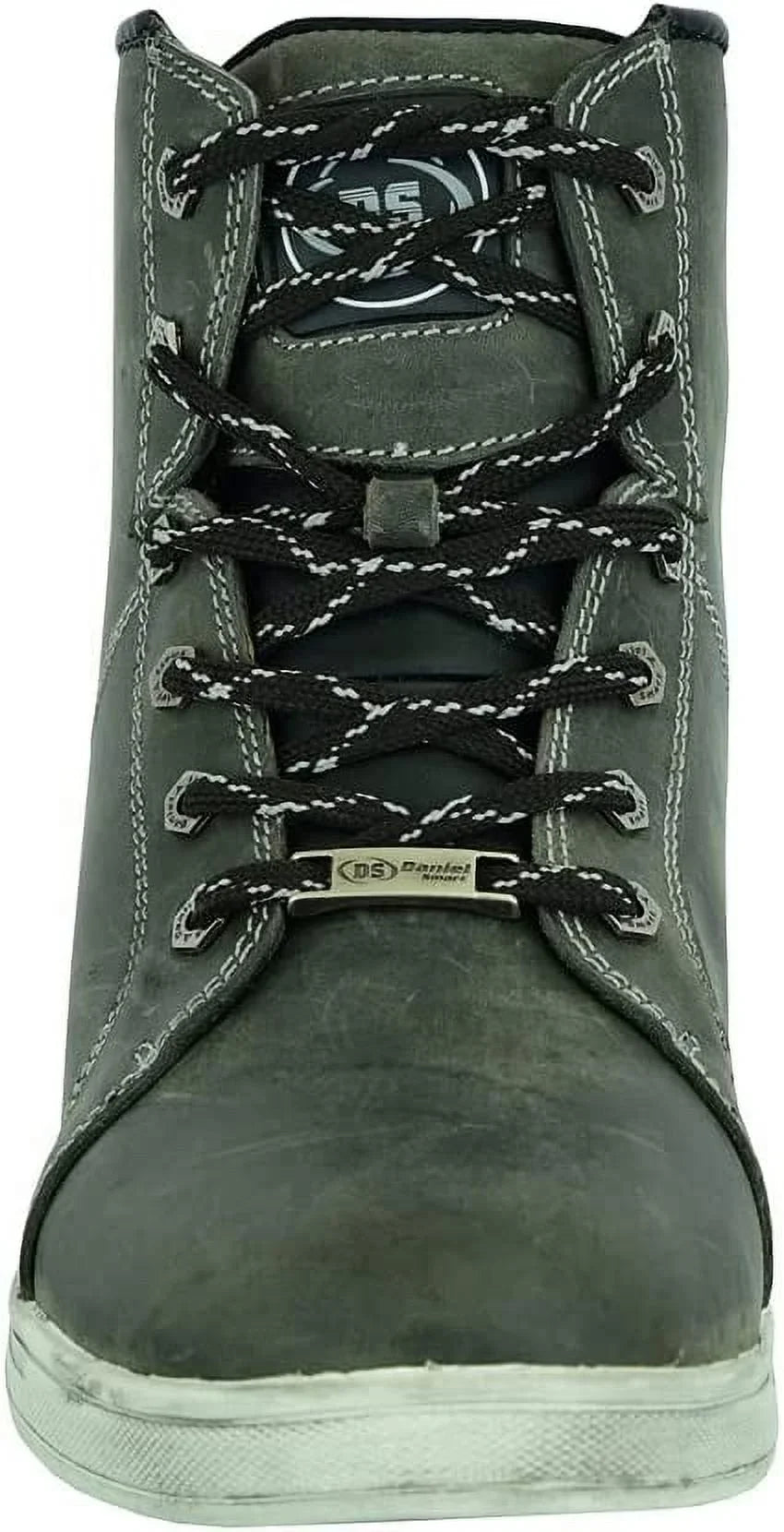 Full Leather Smart Men’s Boots Shoes Closure Grain & – Motorcycle Rubber Waterproof with Lightweight Outsole Lace-up Daniel