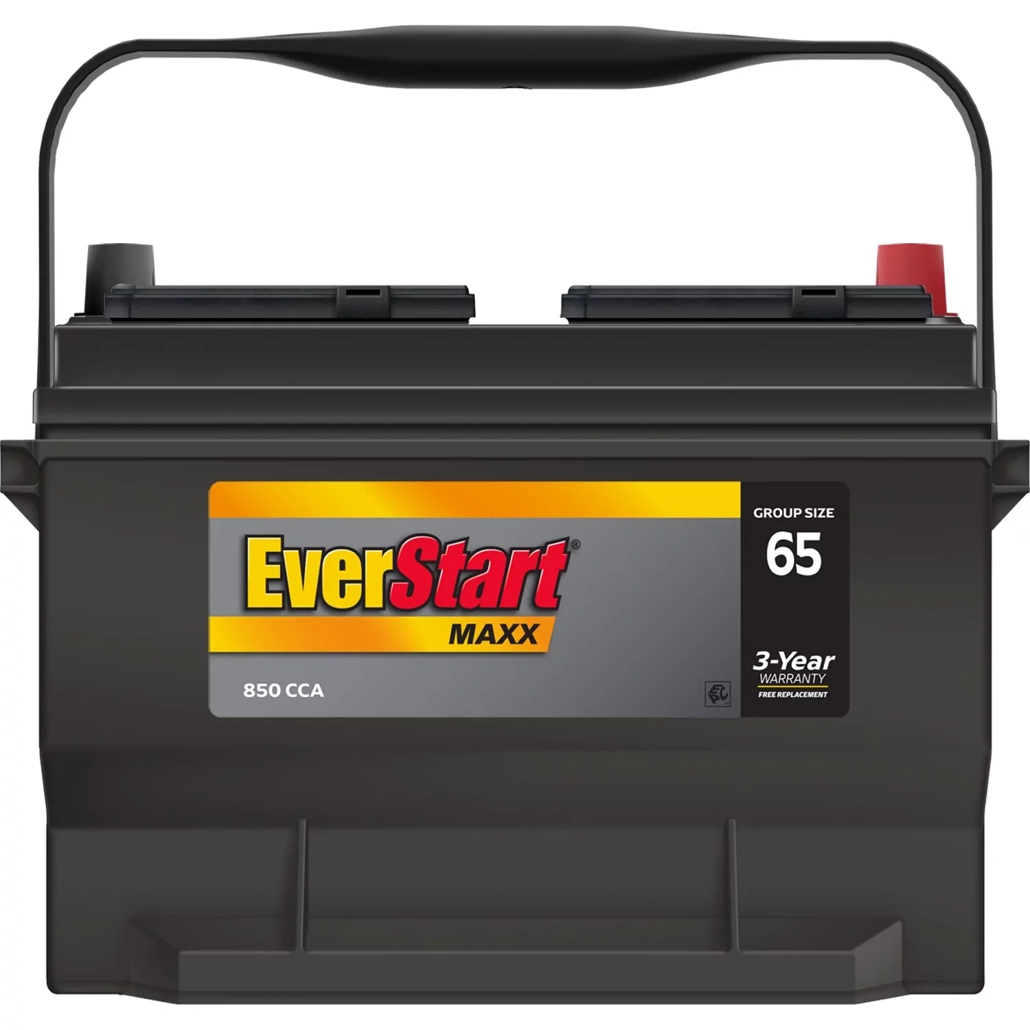 Battery, 12 EverStart Volt Lead Automotive 65 Group dimension Maxx 850 CCA Acid
