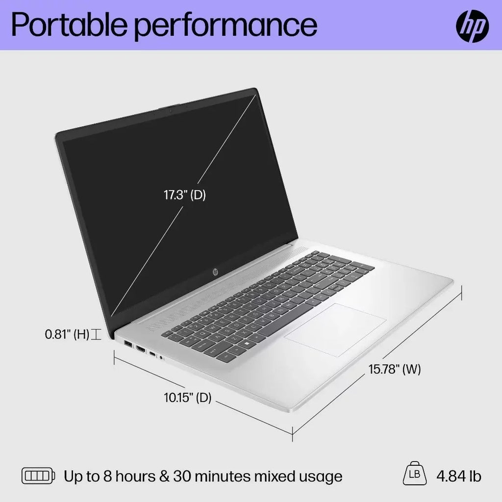 17.3" Core Backlit Laptop, Win11 i7-1355U, SSD, HD 32GB Home HP Keyboard, Touchscreen RAM, 1TB