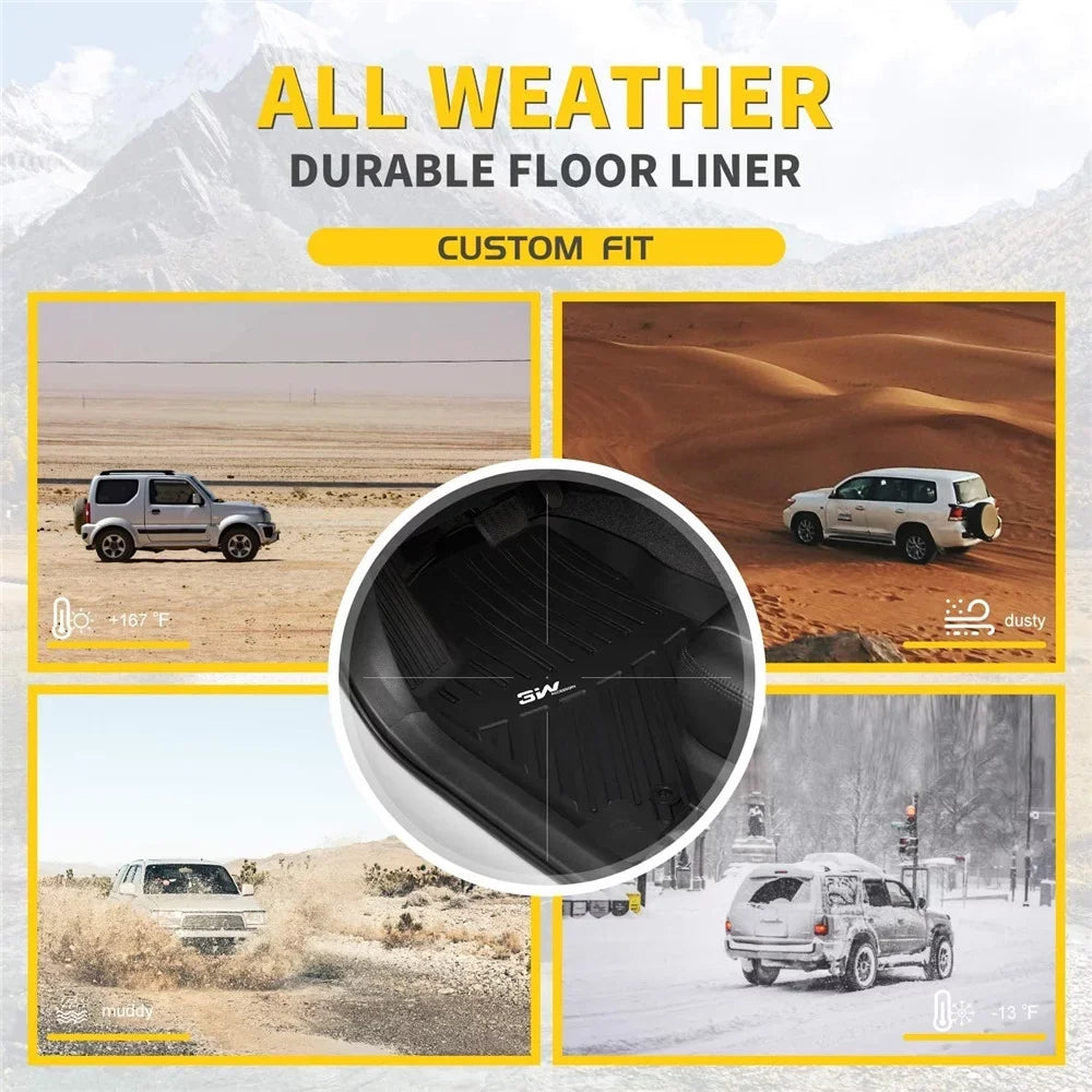Mat Trunk Liner 3W 2021 climate JL Black for All 2018 4-Door subwoofer Unlimited for 2019 (Not Wrangler JK), Jeep Cargo JL for with 2020