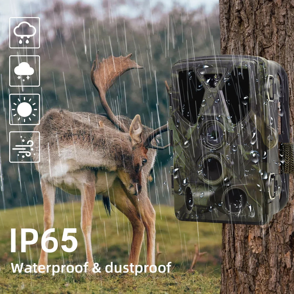 Monitor with Wildgame with Camera IR Wildlife TF HC-812A Monitors Hunting Hunting 36MP 4K Camera Night Trail Trail LED Waterproof Trail Card 32GB Vision SuntekCam