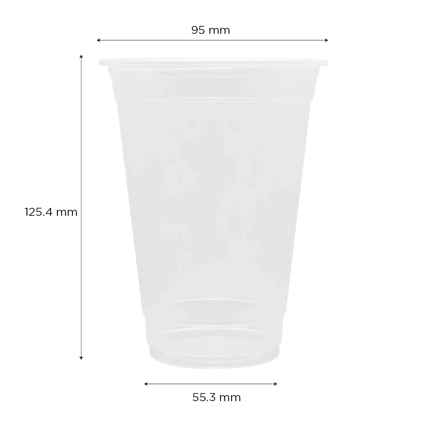 C1011 Modern U-RIM Pcs Karat cc Cups Translucent 2000 PP 16 oz (95mm), 500