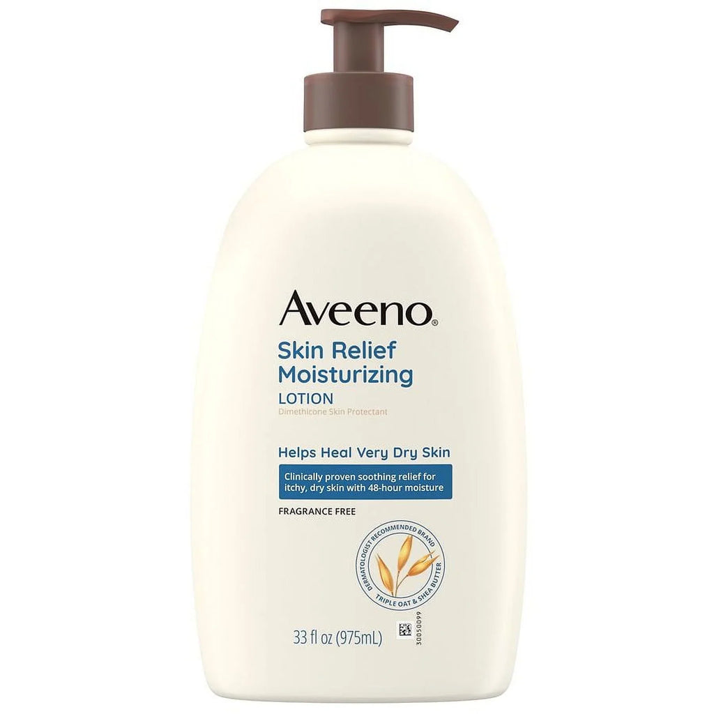 Aveeno for Skin Fragrance-Free 2 Skin Very 33.0 Relief Dry Moisturizing oz Lotion fl Pack of