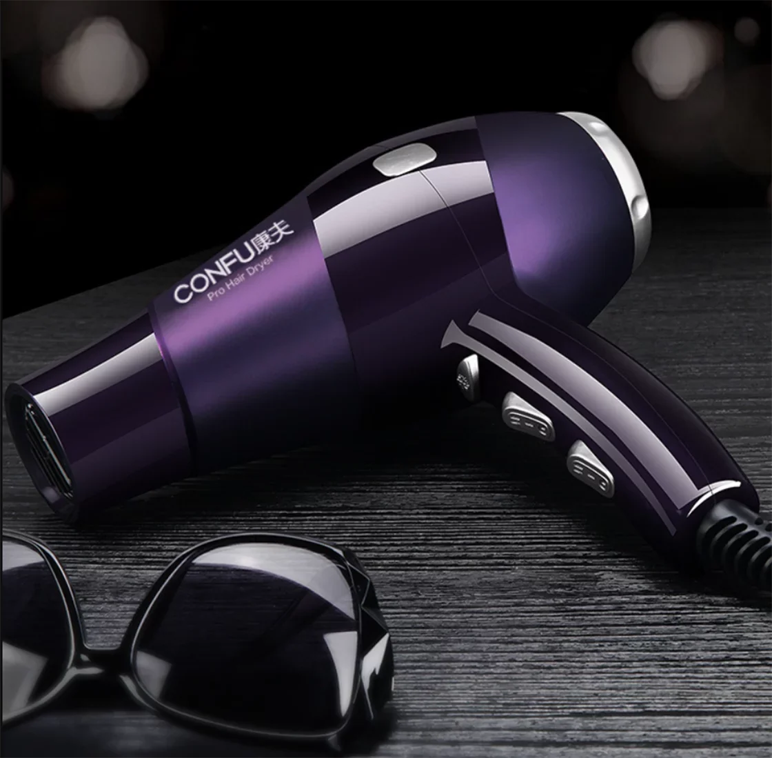 Hair Dryer, and Cool Power 3 Hair Dryer, Dryers Function 2 air Shinier hot Heat Button, Settings, for Speed Concentrator cold CONFU Nozzle(Red) Results, and Ionic Shot Women, 2300W for High