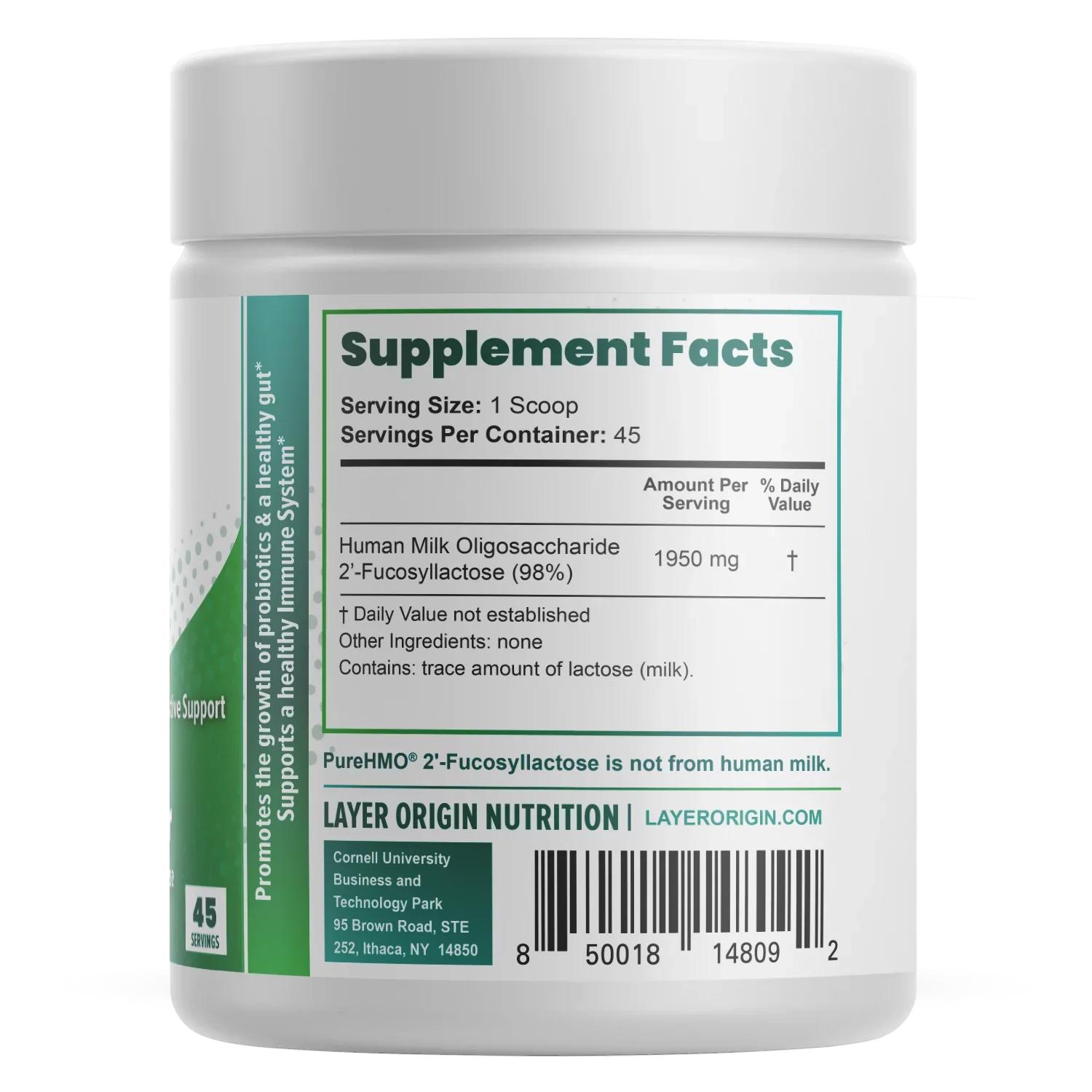 Bioidentical 45 - Human 1950 - Servings Oligosaccharide Powder 2'-Fucosyllactose mg Milk - PureHMO
