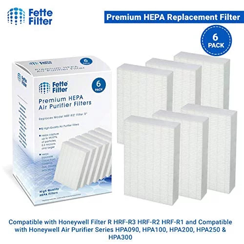 Filter of HRF-R1 6) HRF-R2 Honeywell Filter R HRF-R3 Replacement with (Pack True HEPA Pack Compatible