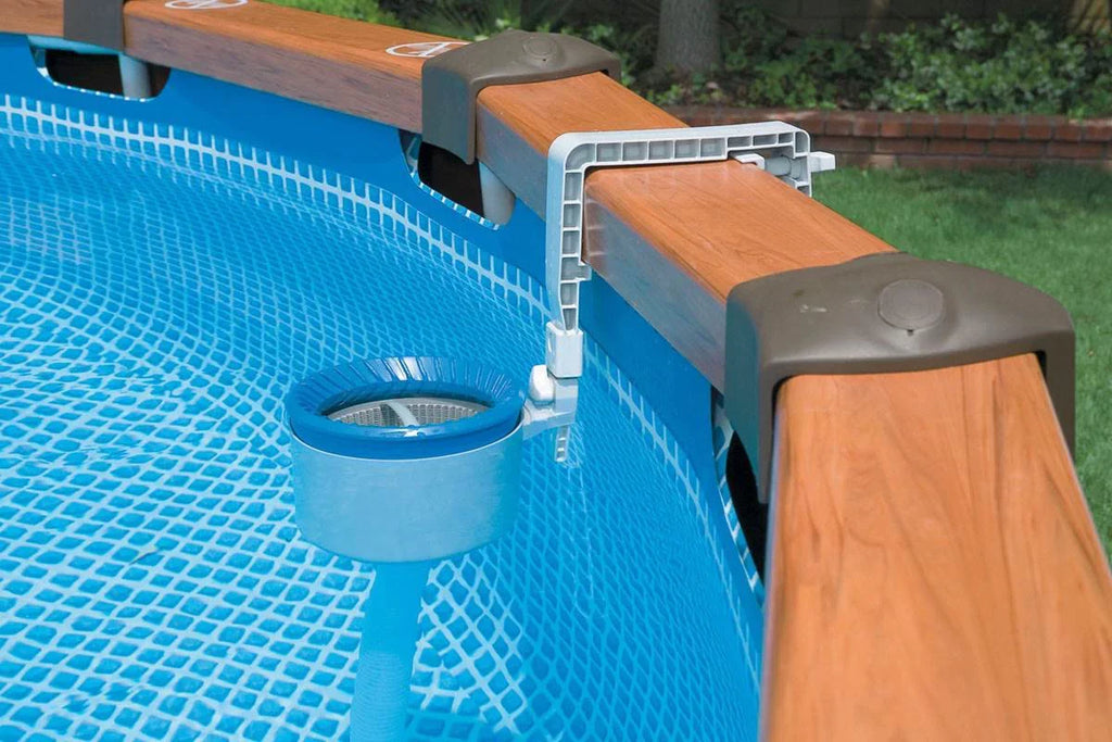 2500 Filter Skimmer Intex Pool Cartridge Clear Wall GPH Krystal Pump and Mounted