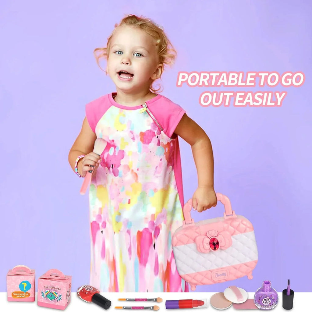 Girls, for Makeup Christmas Makeup Non-Toxic Kit Set Washable Girls & Frozen Makeup Toddler Kids 3-12 Pink Kids for Real Birthday Makeup Year Set, 24Pcs Olds Cosmetic Safe Gift, Toys