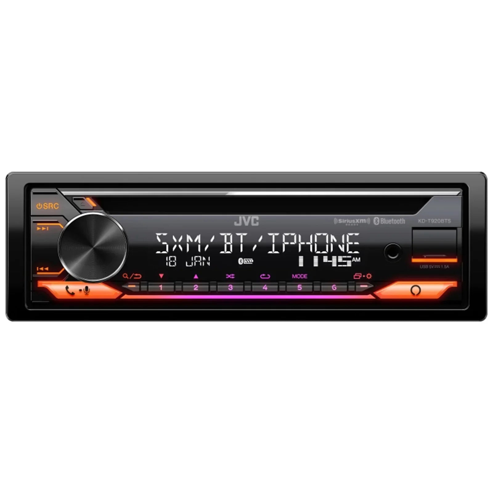 DIN 2-Way CD AM/FM Amazon AUX Built-In, 2x Car 98-2013 Multimedia KD-T920BTS Coaxial Player Car Single Audio Stereo Speakers, Harley Install USB 6.5" Bluetooth Alexa Receiver Kit with JVC Adapter