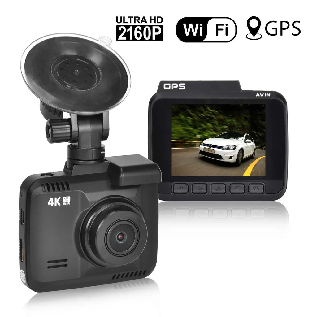 View, Cam, Motion Dashboard Driving 24FPS Novatek Built-in Parking 150° WDR, Dash 2160P Record, WiFi App Detect, Angle, Wide Loop Car G-Sensor, Chip, Mode Recorder Iseebiz Cam GPS,