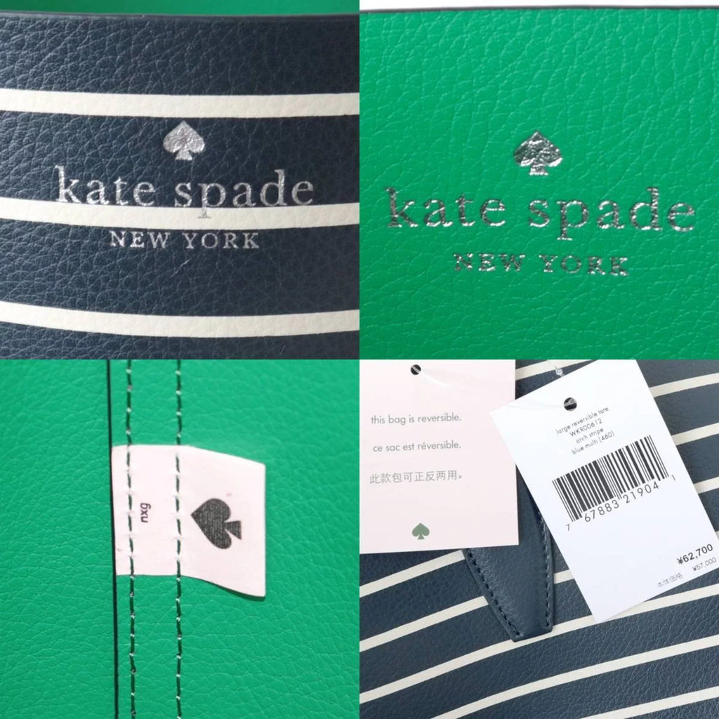 New Tote WKR00612 Reversible Pre-Owned / spade kate new (460) Bag (Good) Arch York Kate Spade Surprise Striped Large york