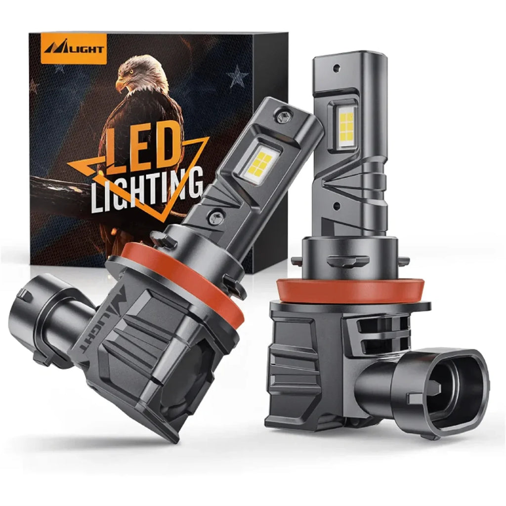 6000K 80W IP67 BULBS Series LED | Nilight 16000LM H11/H9/H8 Headlight 2 ES1 Bulbs