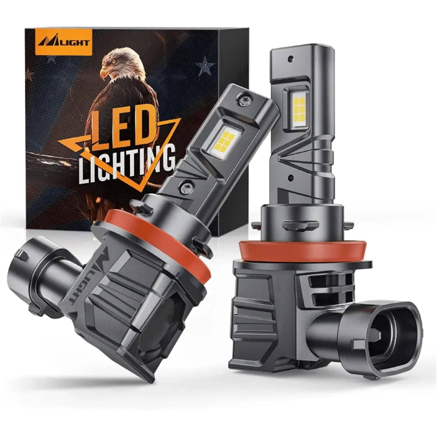 6000K 80W IP67 BULBS Series LED | Nilight 16000LM H11/H9/H8 Headlight 2 ES1 Bulbs