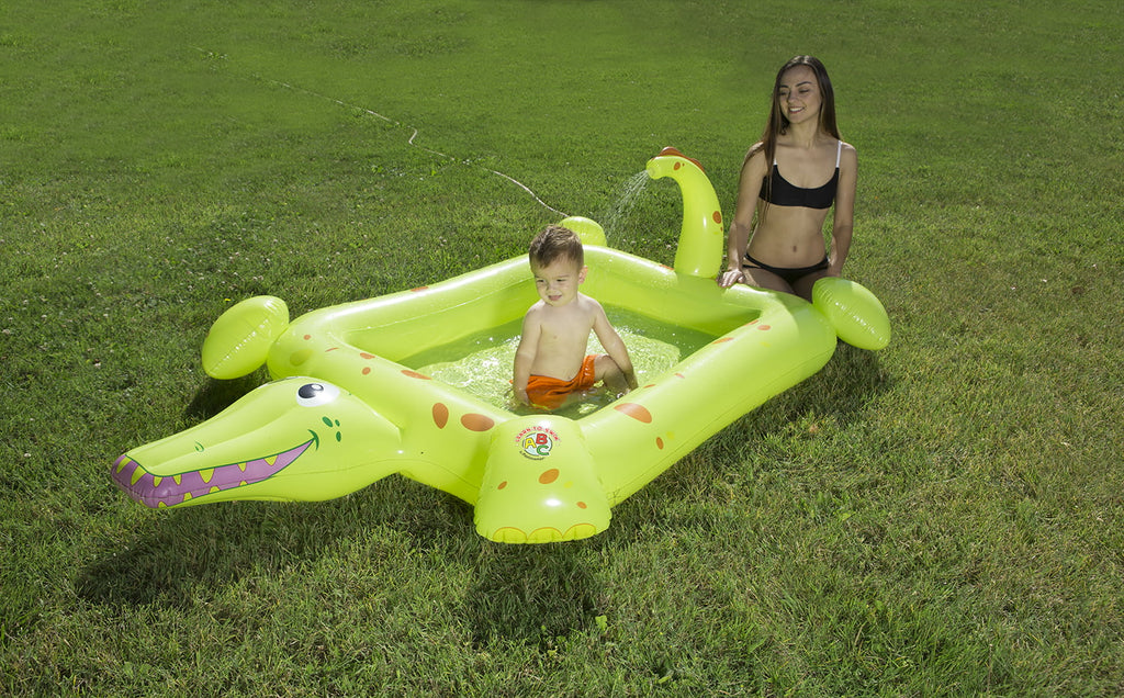 Inflatable Poolmaster Spray Pool Swimming Crocodile Kiddie
