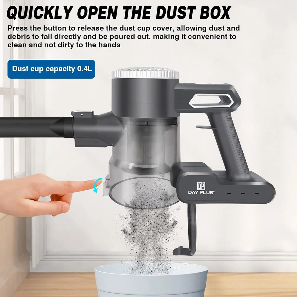 Cordless 22000Pa Vacuum Hair Suction, Floor Pet with Quiet Vacuum Cleaner Carpet Stick Cordless for 4 Household Battery Vacuum Lightweight 35Mins in1 Hardwood Max 2.0Ah Runtime, Cleaner,