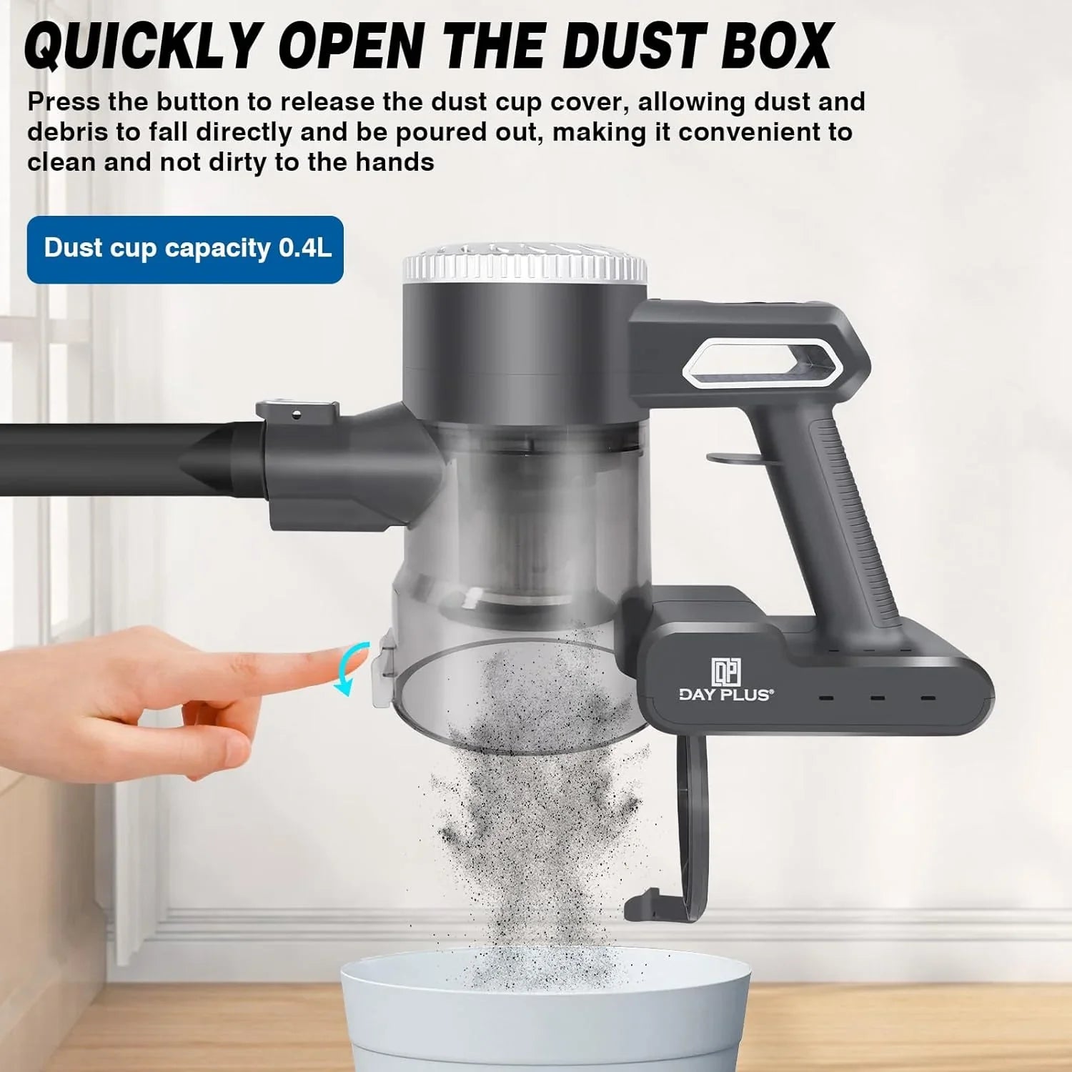 Cordless 22000Pa Vacuum Hair Suction, Floor Pet with Quiet Vacuum Cleaner Carpet Stick Cordless for 4 Household Battery Vacuum Lightweight 35Mins in1 Hardwood Max 2.0Ah Runtime, Cleaner,